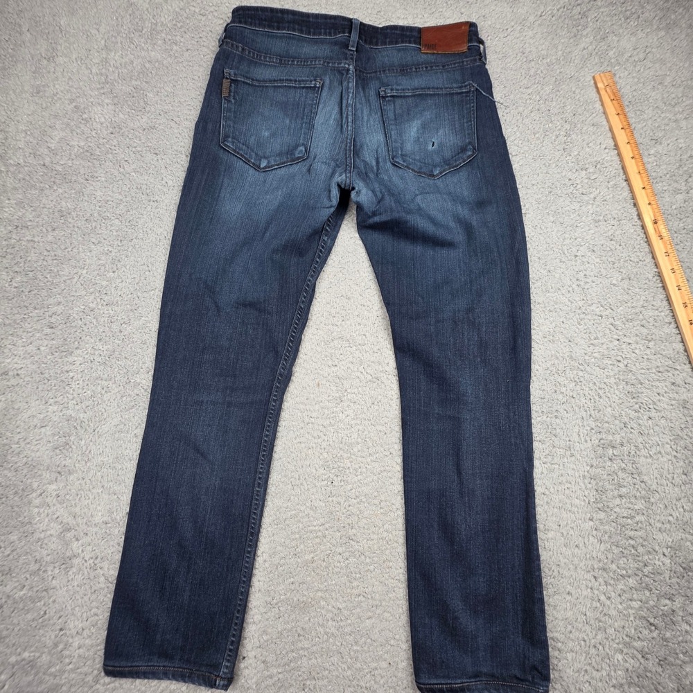 Paige Lennox Jeans Mens 30 Dark‎ Blue Slim Fit Soft Stretch Made in USA Denim - Picture 11 of 13
